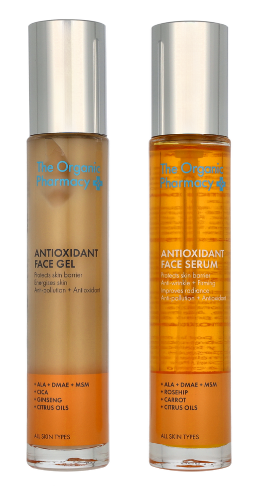 The Organic Pharmacy Antioxidant Face Gel And Face Serum Duo Set 70 ml