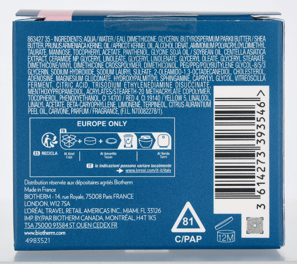Biotherm Aquasource Cica Nutri Cream